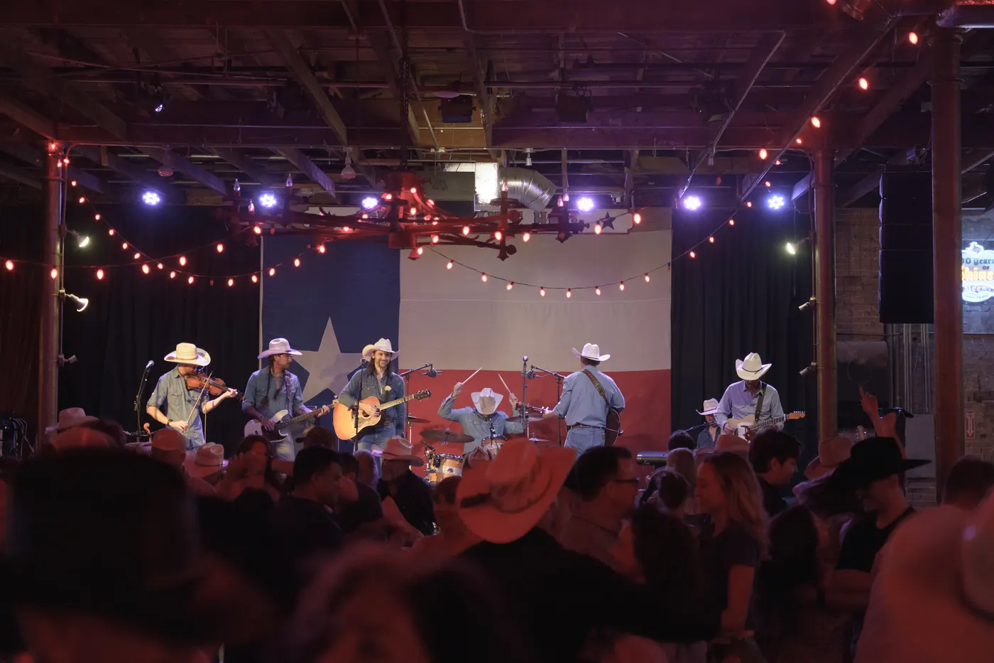 All Hat No Cadillac full band performing live on stage