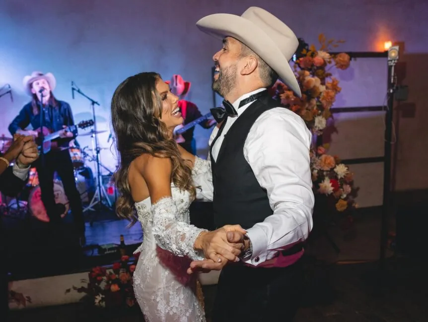Wedding first dance with live country band Austin TX